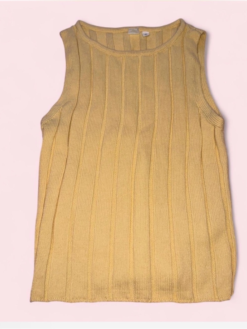 GAP Girls Sleeveless Ribbed Knit Dress - Yellow